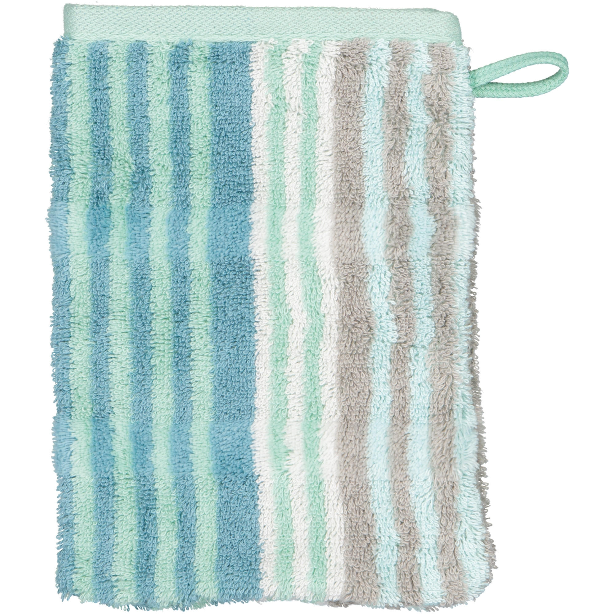 WASCHLAPPEN NOBLESSE HARMONY STREIFEN 1085 JADE - 47 - Grün, Textil (16/22cm) - Cawoe