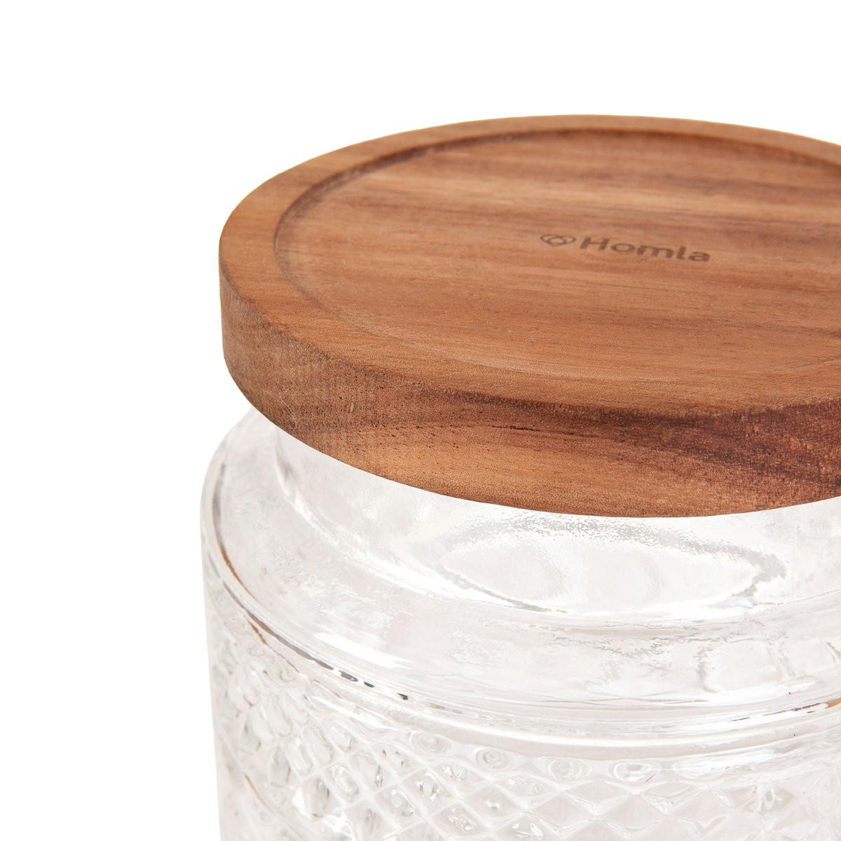 BEHÄLTER Moladri 1 l 4er-Set - Transparent, Glas (13/14/13cm) - Homla