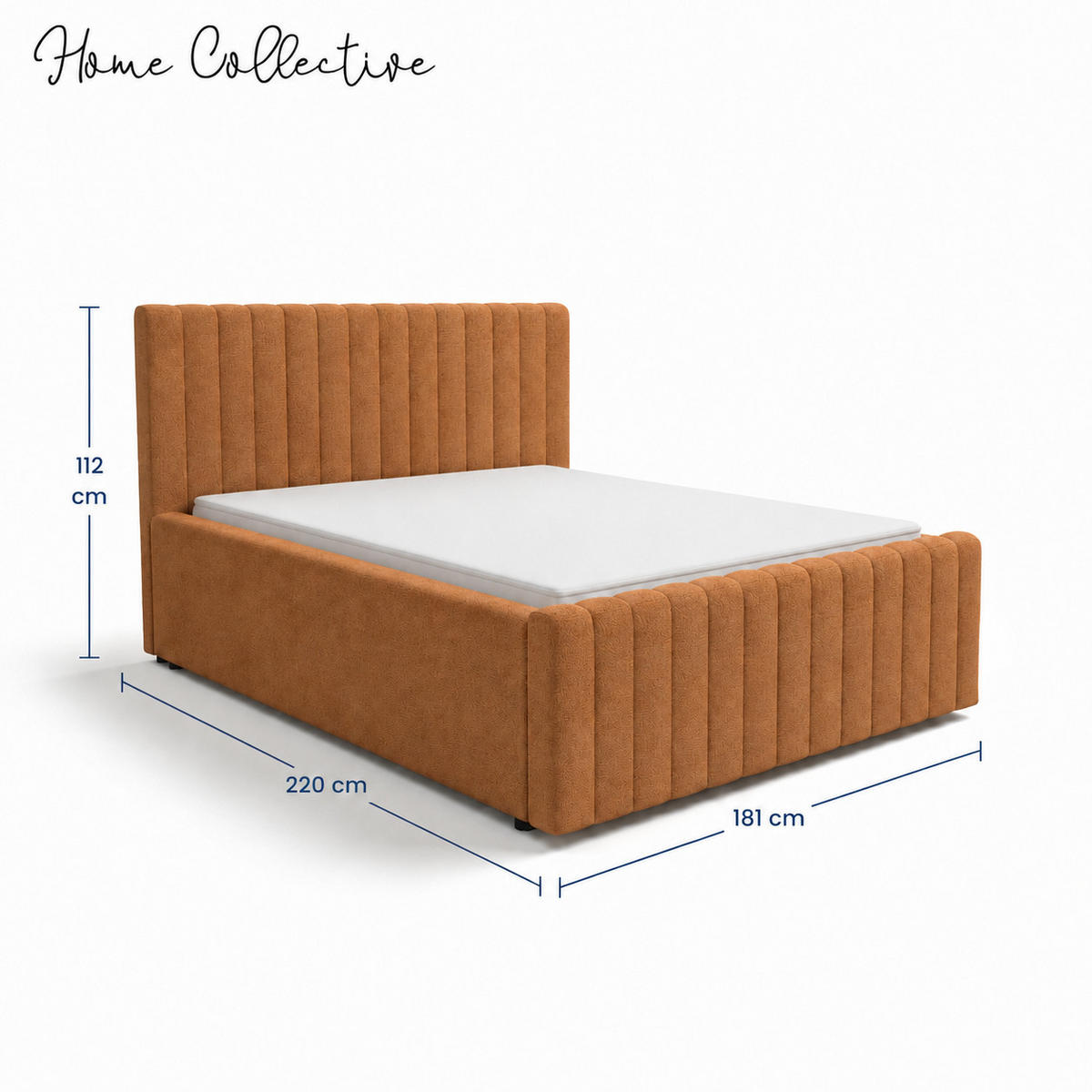 POLSTERBETT 160x200 cm in Braun - Braun, Textil (160/200cm) - Home Collective