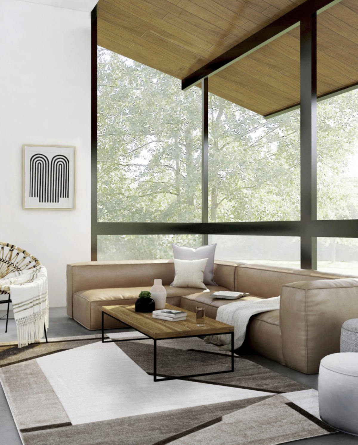 TEPPICH modern Flachgewebe TEMPO Beige 120 x 170 cm - Beige, Textil (120/170cm) - Novatrend