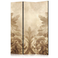 PARAVENT Beidseitig Bedruckter 3-tlg 135x172 cm Barocke Ornamente - Beige, Holz/Textil (135/172/3cm) - Muralo