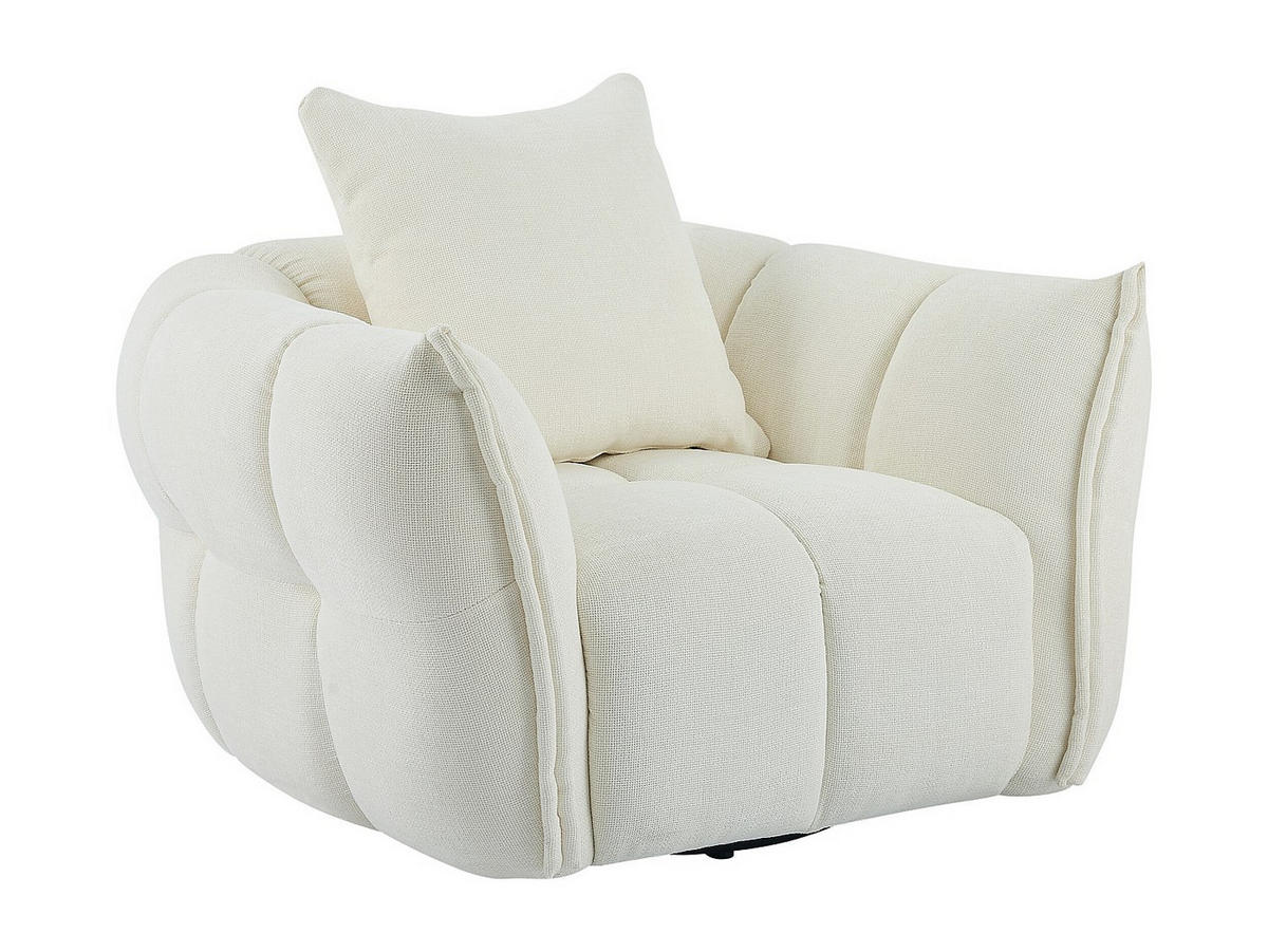SESSEL mit gerader Rückenlehne - 1 Person - stoff - gebrochenes weiß Kimaca - Weiß, Kunststoff/Textil (110/69/96cm) - Vente-Unique