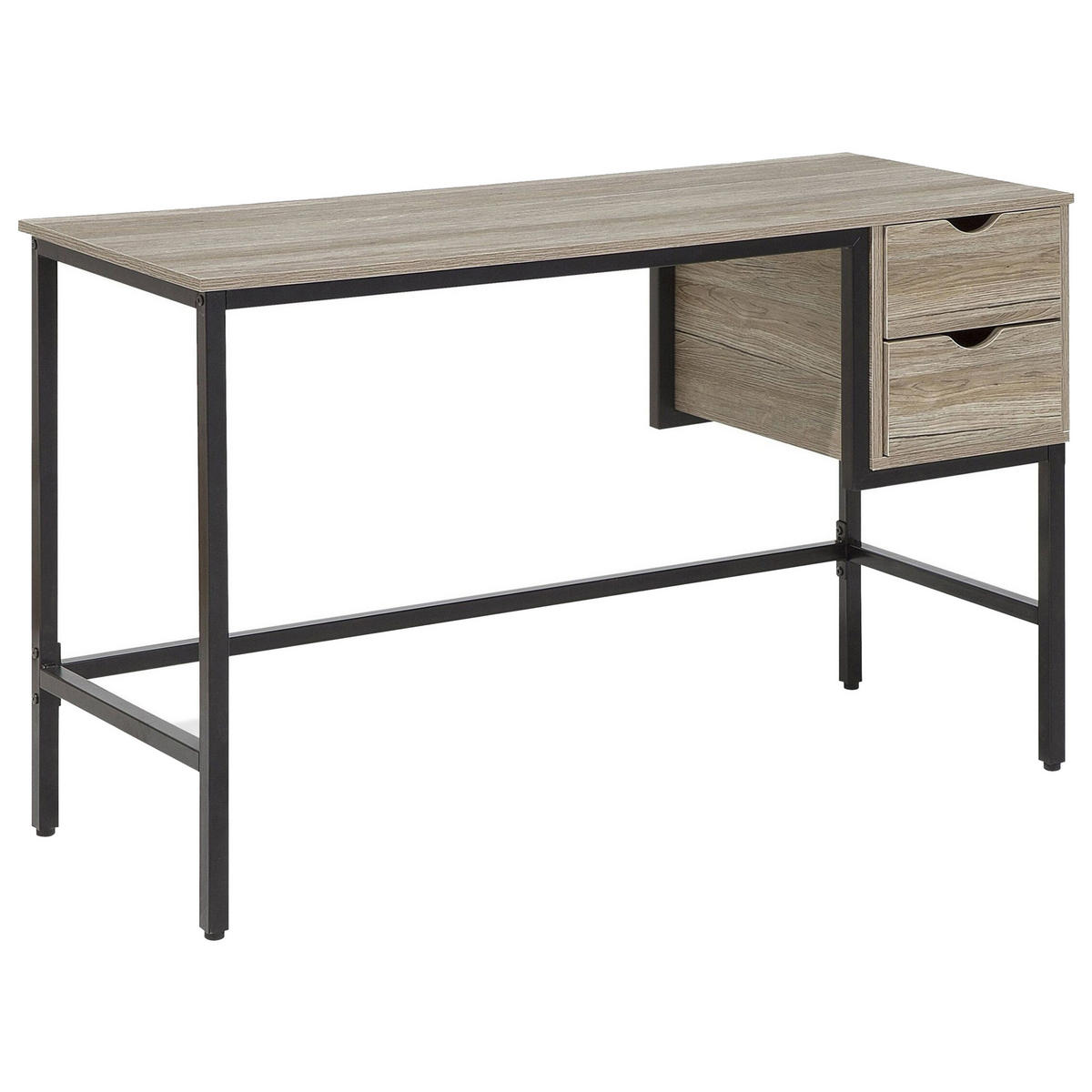 SCHREIBTISCH heller Holzfarbton 120/48/76 cm Grant - Hellgrau, Holzwerkstoff (48/120/76cm) - Beliani