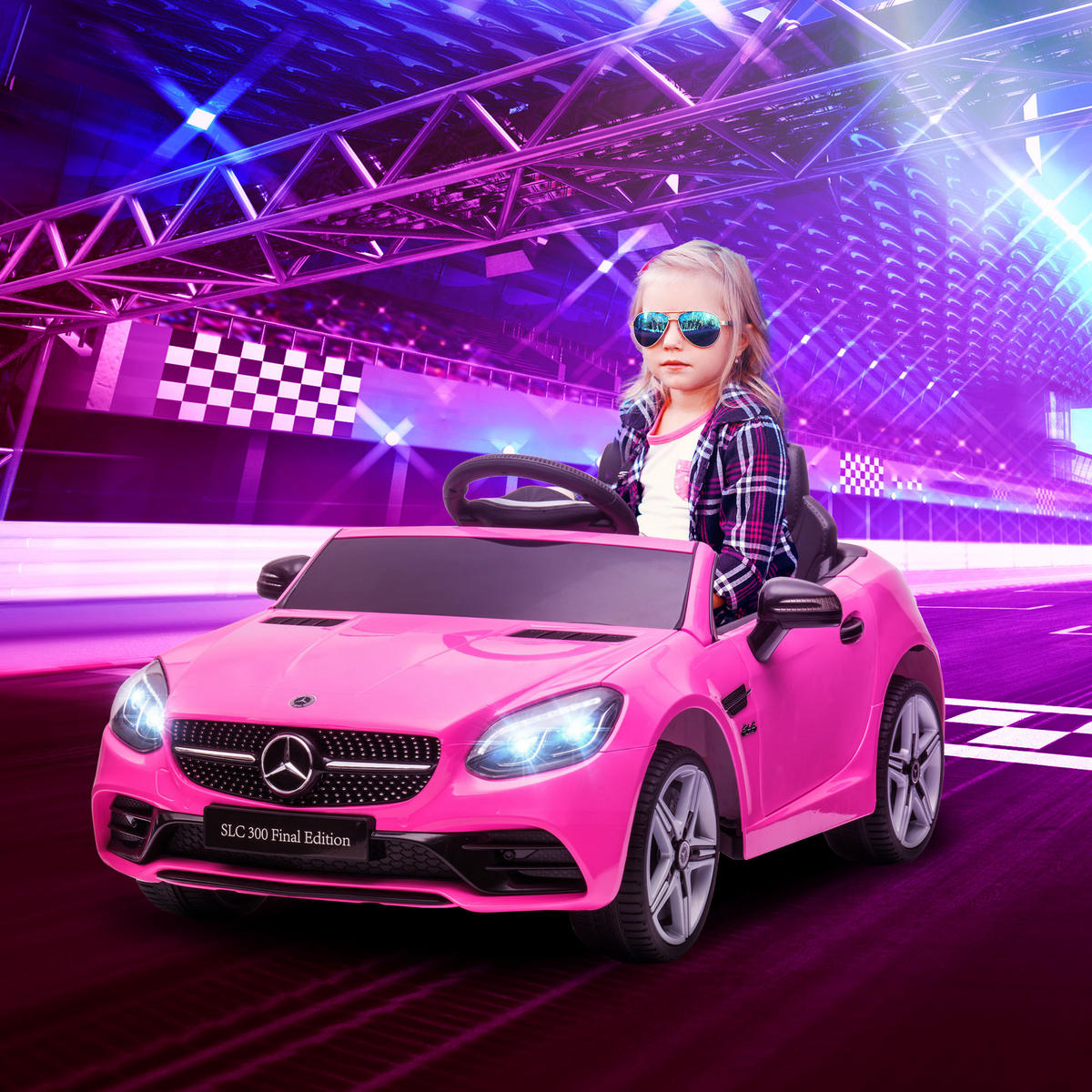 ELEKTRO-KINDERAUTO DE-13053 2,4G Fernbedienung Rosa - Pink, Kunststoff (107/62.5/44cm) - ComfortXL