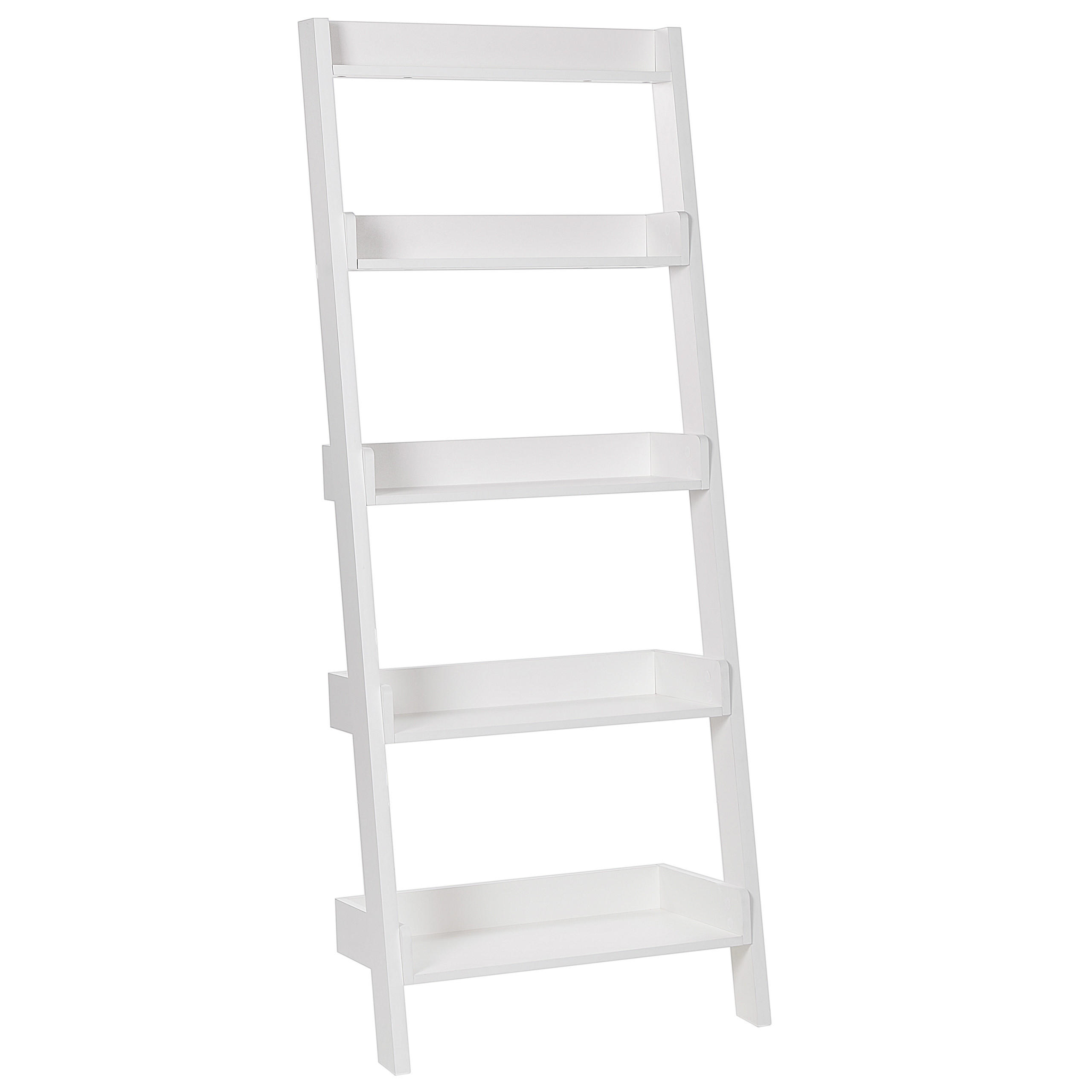 BÜCHERREGAL 5 Fächer Mobile Trio - Weiß, Holzwerkstoff (64/166/36cm) - Beliani
