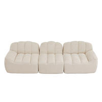 SOFA modular ohne Gestell Granular Fleece Beige White - Beige, Textil (288/79/104cm) - IVMEU