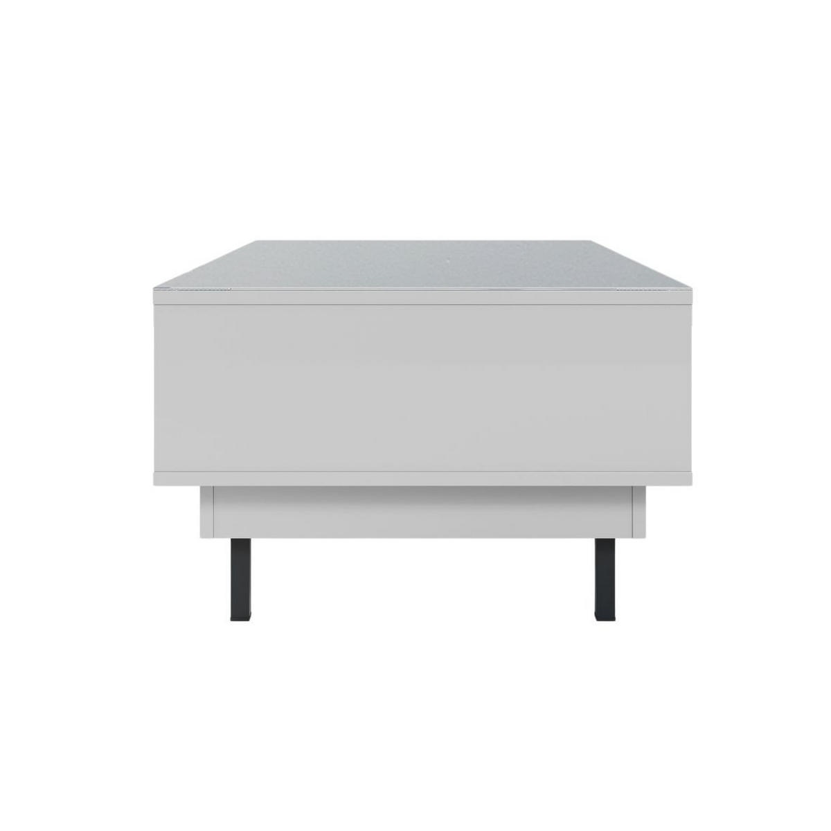 COUCHTISCH Artemisa Weiß, goldener Akzent, Hochglanz - Schwarz Hochglanz/Weiß, Holzwerkstoff/Metall (69/115/45.5cm) - Dancan