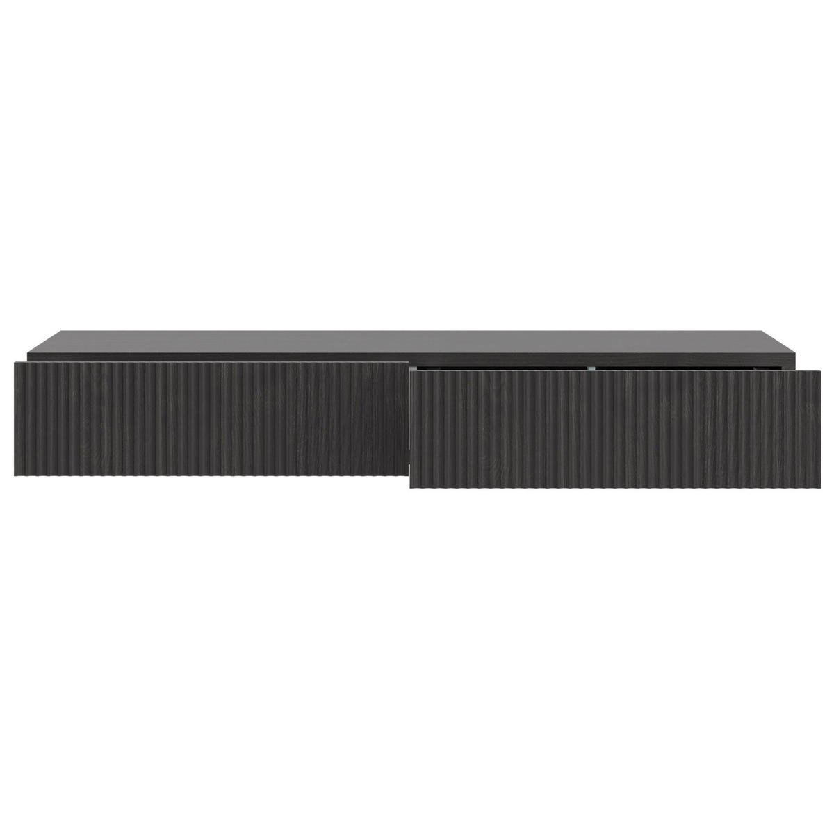 WANDKONSOLE Nolie Holzoptik Esche Schwarz 110 cm - Schwarz, Holzwerkstoff (110/17/40cm) - Selsey