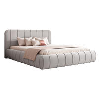 POLSTERBETT TIRO 200x200 cm, Grau - Grau, Textil (200/200cm) - Fedve