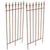 RANKGITTER 2er Set Metall antik braun - Braun, Metall (50/100/0.7cm) - CLP