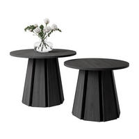 COUCHTISCHSET SILVA 2in1, Graphitschwarz - Graphitfarben, Holzwerkstoff (67/67/51cm) - Lookway