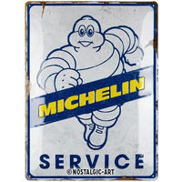 BLECHSCHILD 30/40 cm Michelin Service - Multicolor, Metall (30/40/0.2cm) - Nostalgic-Art