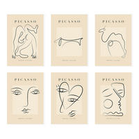 POSTER Set Mit 6 Illustrationen Von Pablo Picasso Liebe A3 Rahmenlos - Klar, Papier (29/3cm) - Nacnic
