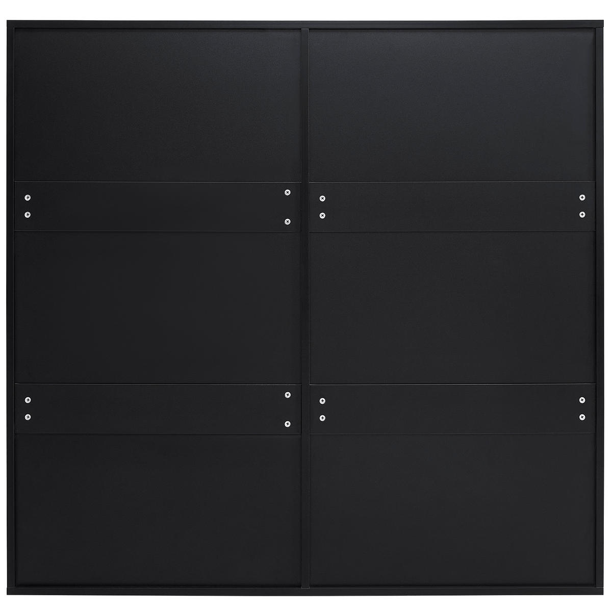 SCHUHSCHRANK aus MDF 118x25x115cm in Schwarz mit Kippsicherung - Schwarz, Holzwerkstoff (118/115/25cm) - Modfu