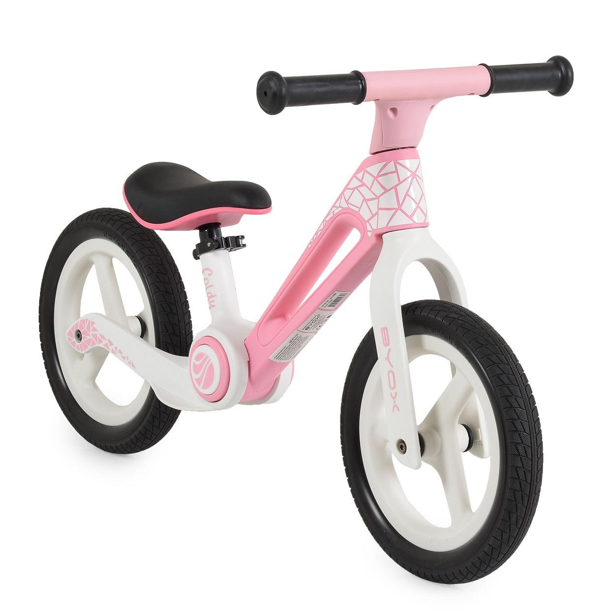 LAUFRAD Foldy 12 Zoll PU-Reifen rosa klappbar, verstellbarer Sitz, bis 35 kg - Rosa, Kunststoff (88/37/51cm)