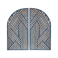 WANDDEKORATION blau Ogan - Blau, Holzwerkstoff (40/80/2cm) - Beliani