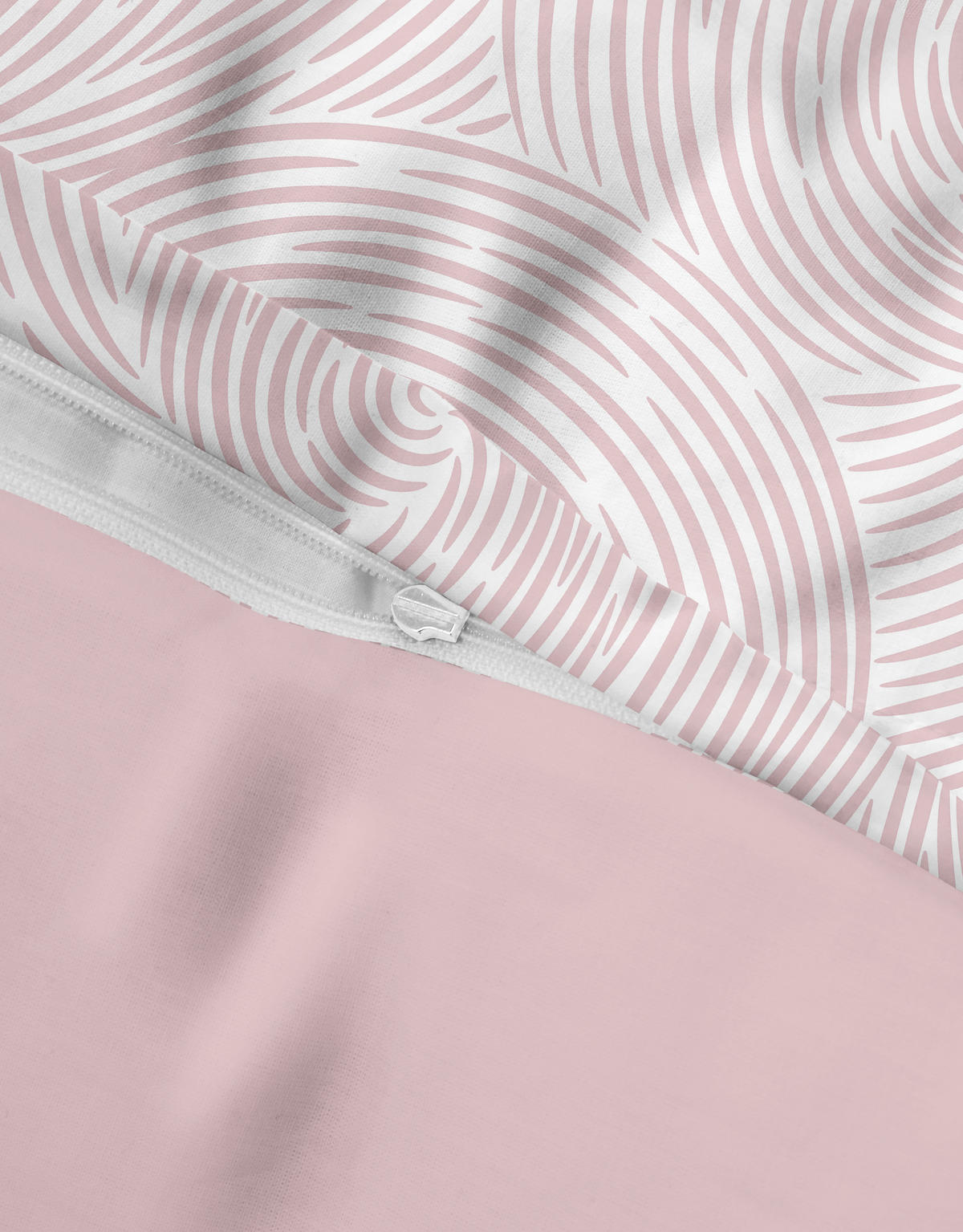 BETTWÄSCHE-GARNITUR Tencel Strudel rose, 135x200 cm + 80x80 cm - Rosa, Textil (135/200cm) - biberna
