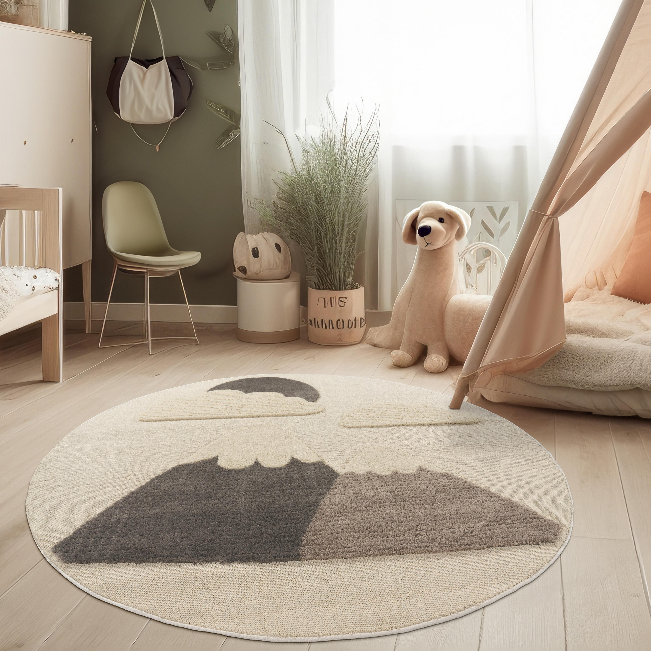 KINDERTEPPICH 160/160 cm Togo 377 - Creme, Textil (160/160cm) - Paco Home