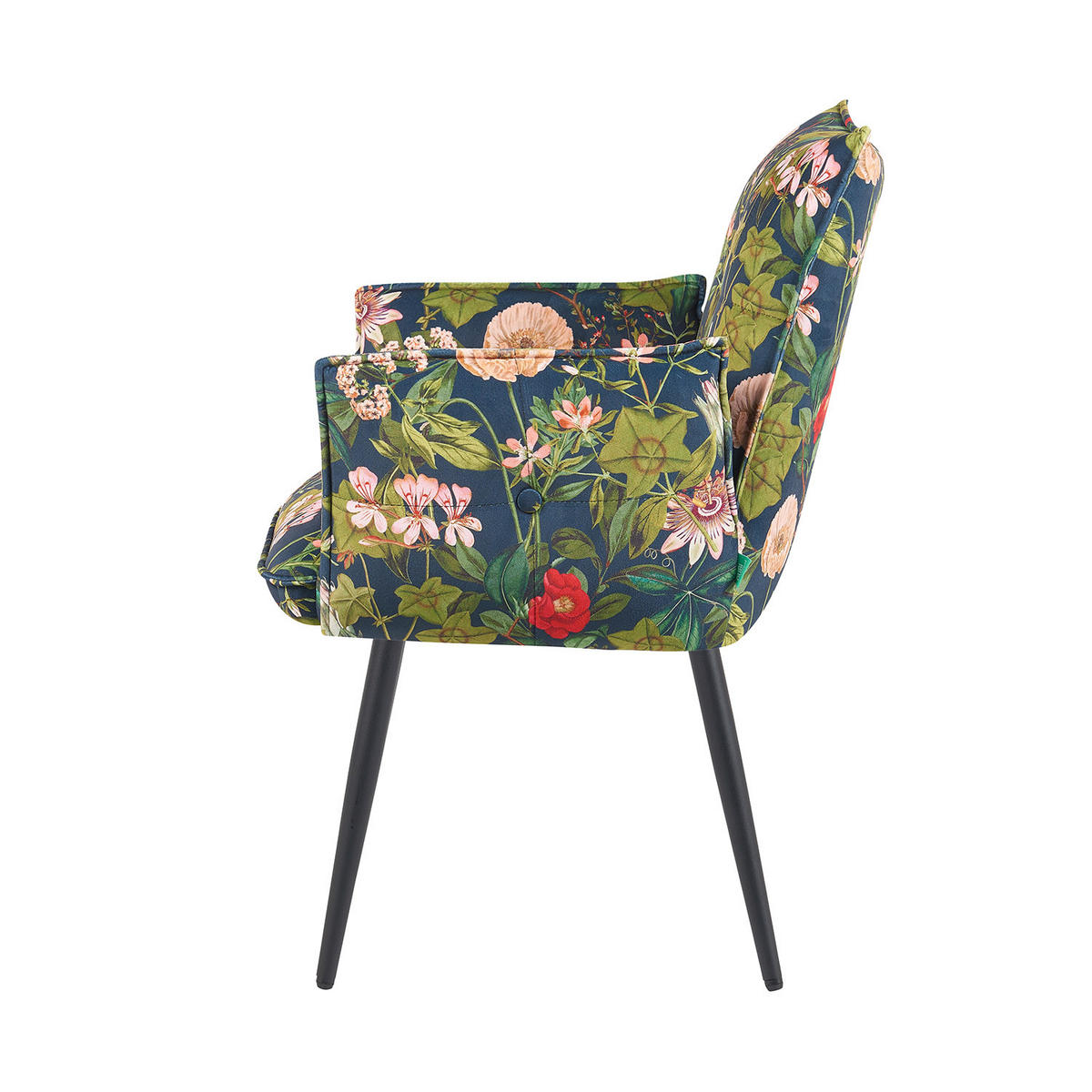 ESSZIMMERSTUHL Mika-Ayla - Multicolor/Schwarz, Textil/Metall (60/88/63cm) - DUBI Möbel