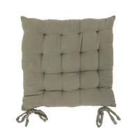 SITZKISSEN mit Bändern Matisse Beige 40/40/4 cm - Beige, Naturmaterialien (40/40/4cm) - Today