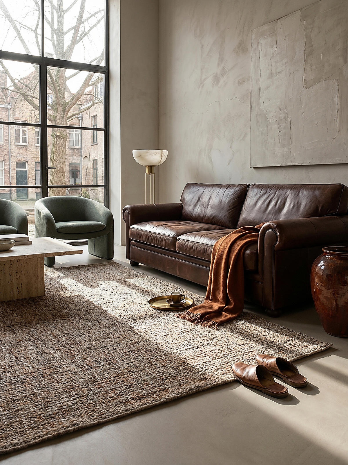 WOLLTEPPICH OTLEY, einfarbig, Terrakotta, 120 x 170 cm - Orange, Textil (170/120cm) - KADIMA DESIGN