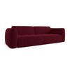4-SITZER-SOFA Samt Stoff Rot - Bordeaux/Rot, Kunststoff/Textil (250/74/105cm) - Makamii