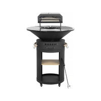 HOLZKOHLENGRILL césar premium Schwarz - Schwarz, Metall (81/127/81cm) - Habitat Garten