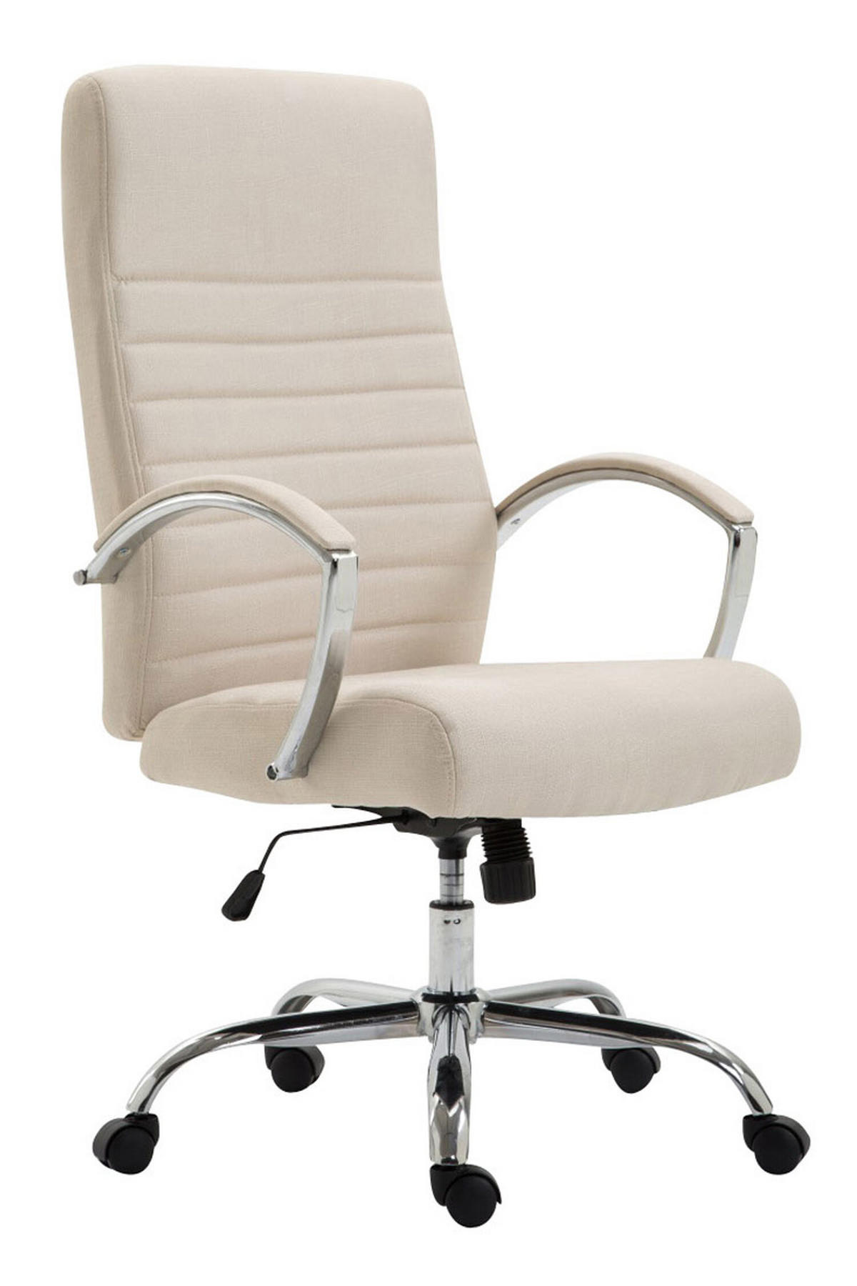 BÜROSTUHL Vallon, Stoff Creme - Creme, Textil/Metall (60/118/68cm) - TPFLiving