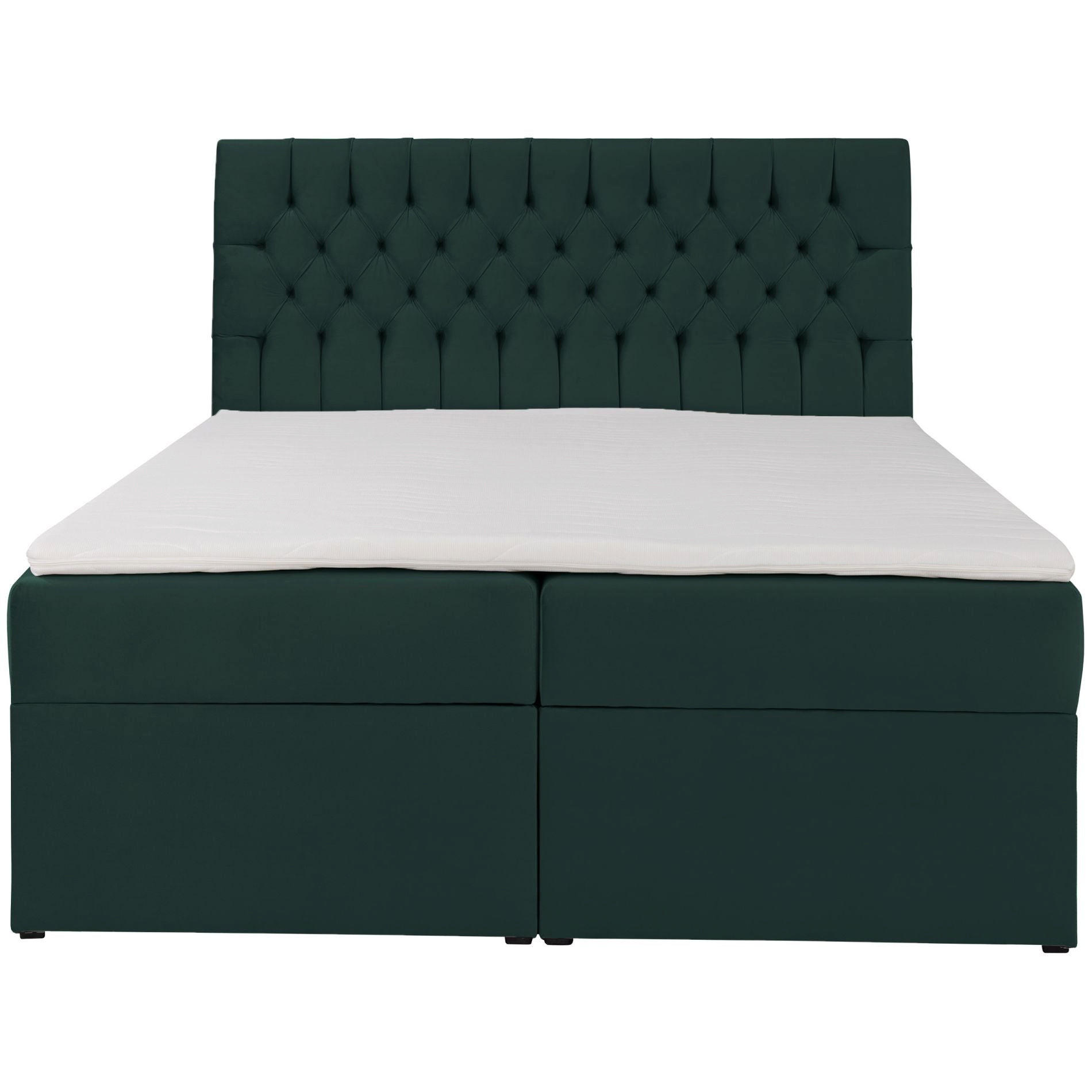 BOXBETT Daissy Flaschengrün Samt 140x200 cm - Grün, Textil (140/200cm) - Selsey