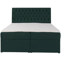 BOXBETT Daissy Flaschengrün Samt 160x200 cm - Grün, Textil (160/200cm) - Selsey