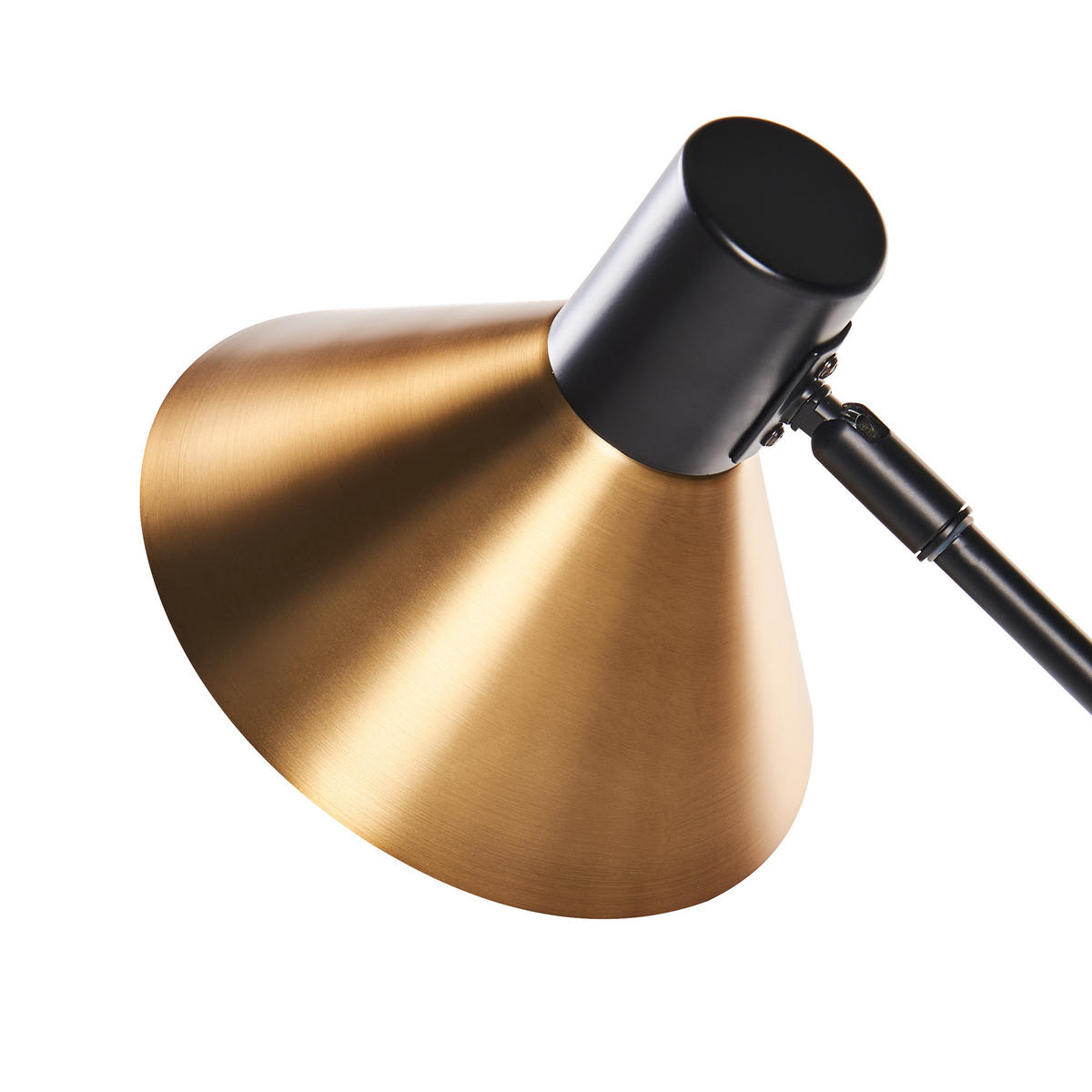 SCHREIBTISCHLAMPE Gold/Schwarz Pinkeen - Goldfarben/Schwarz, Metall (62/21/63cm) - Beliani