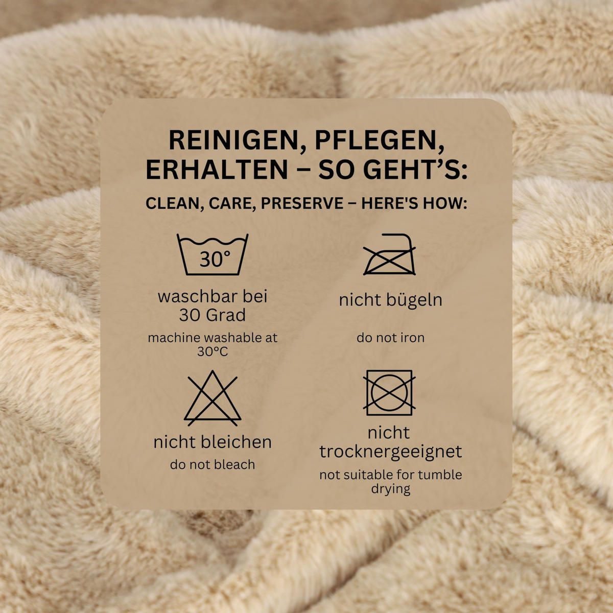 WOHNDECKE ELEGANCE - Beige, Textil (130/170cm) - Schöner Wohnen