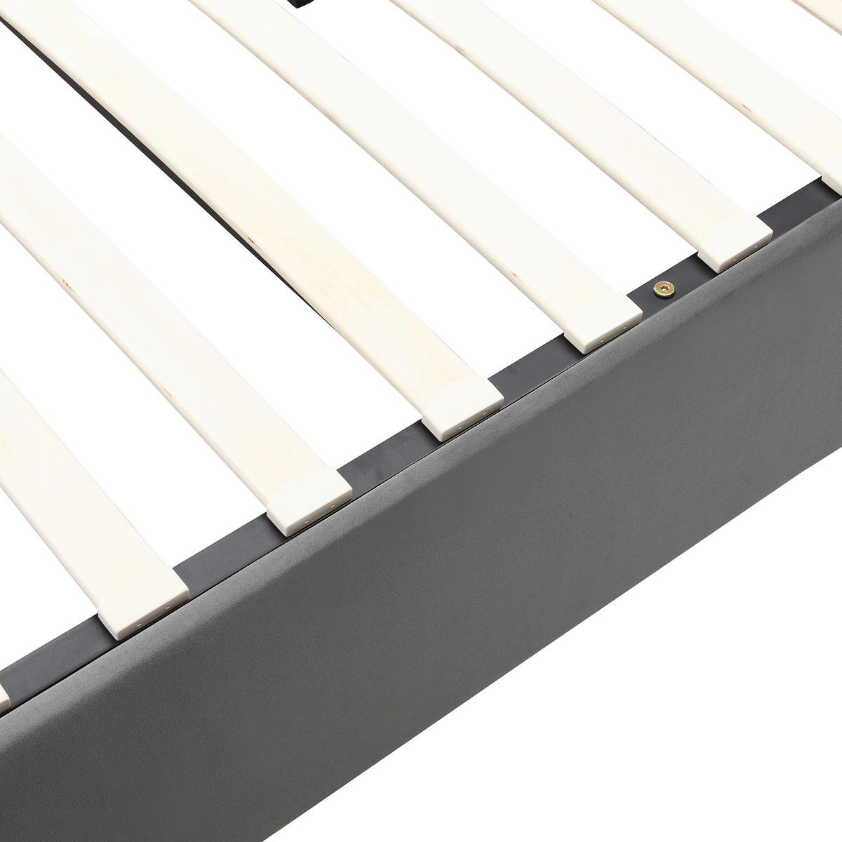 POLSTERBETT aus Samt 180x200 cm in Grau mit Stauraum & verstellbarem Kopfteil - Grau, Textil (180/200cm) - Modfu