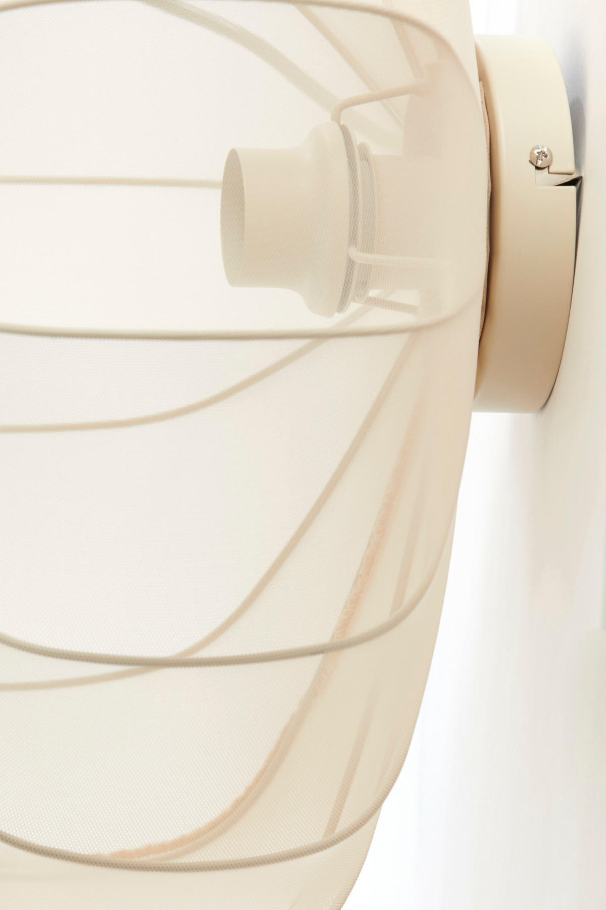 DECKENLEUCHTE Plumalia Braun Ø50/24 cm - Beige, Textil (50/50/24cm) - Light & Living