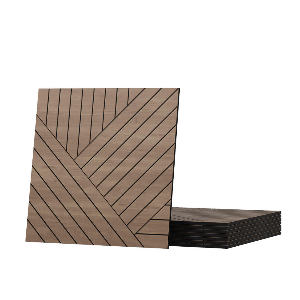 WANDPANEEL Eiche 8 Stück, Rechts - Eichefarben, Holzwerkstoff (52/52/0.8cm) - Vicco