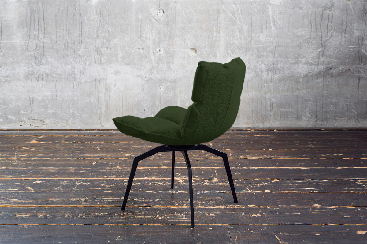 ESSZIMMERSTUHL BARO Grün Webstoff - Schwarz/Grün, Kunststoff/Textil (54/86/65cm) - KAWOLA