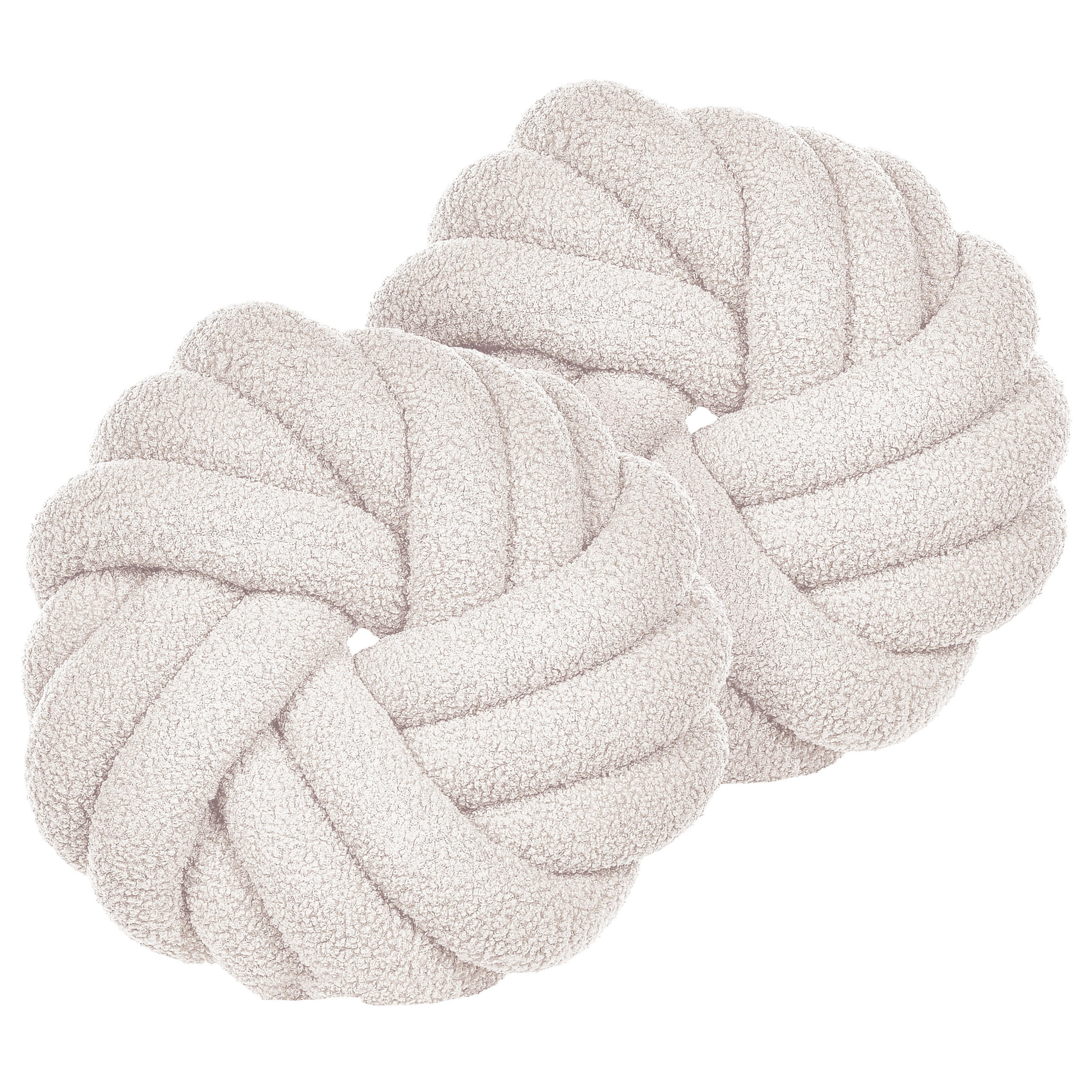DEKOKISSEN 2er-Set Weiß 31/31 cm Akola - Weiß, Textil (31/31cm) - Beliani