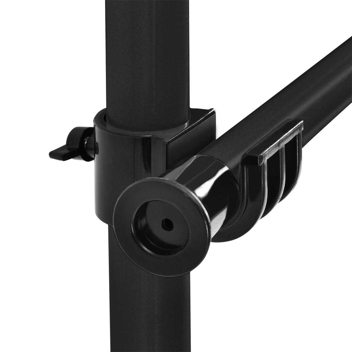 TELESKOPGARDEROBE Kemi - Schwarz, Metall (115/278/5cm) - [en.casa]