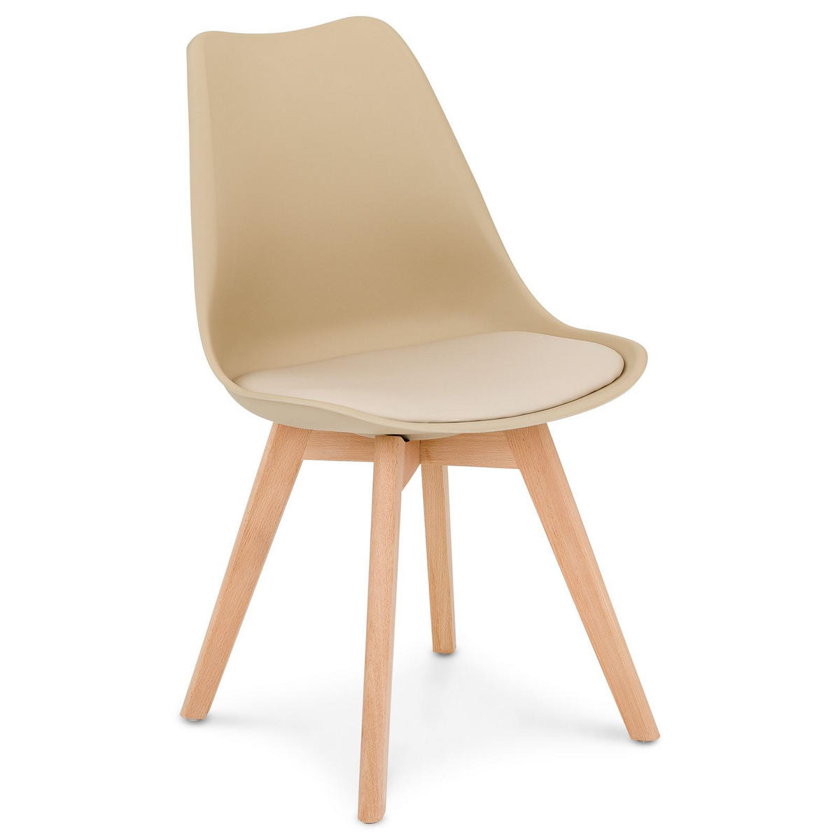 ESSZIMMERSTÜHLE ABBY 4er-Set champagne - Champagner, Textil (49/82/53cm) - IDIMEX