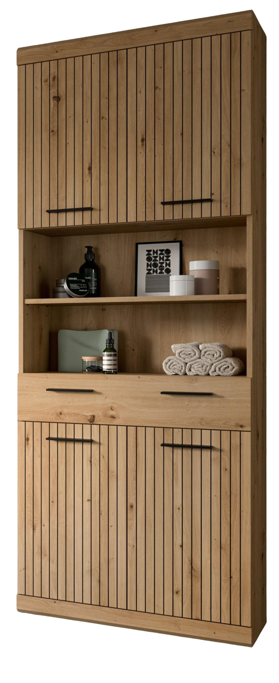 Inn.Furn Hochschrank Eiche Artisan 74x191x31 cm