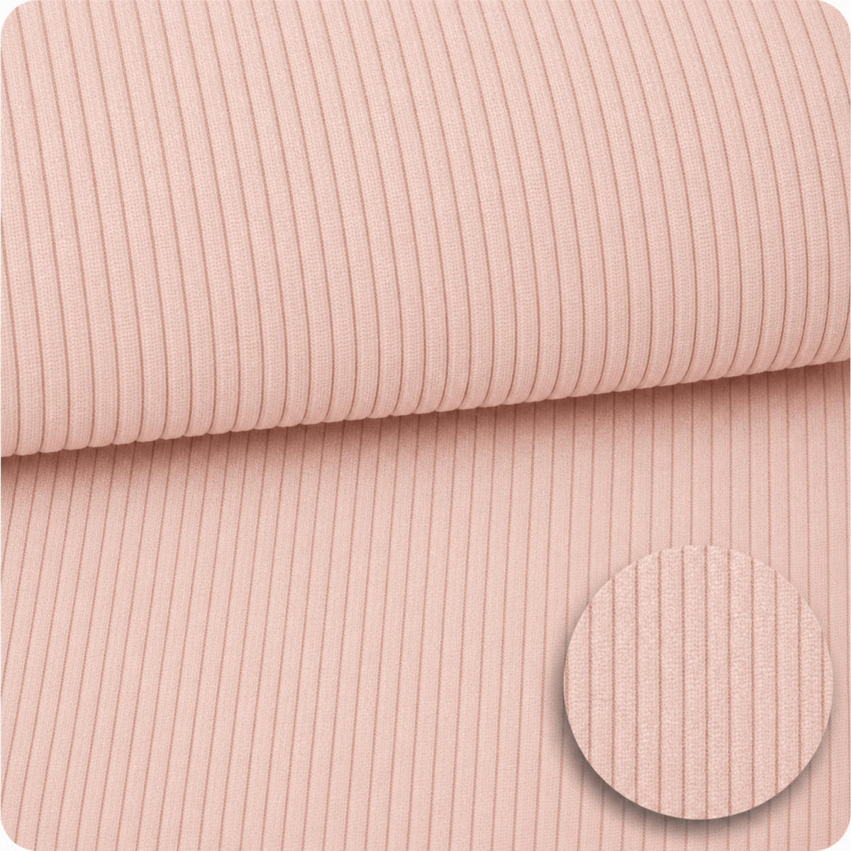 KINDERSOFA Cordsamt Puderrosa - Hellrosa, Textil (160/24/80cm) - AngeLove
