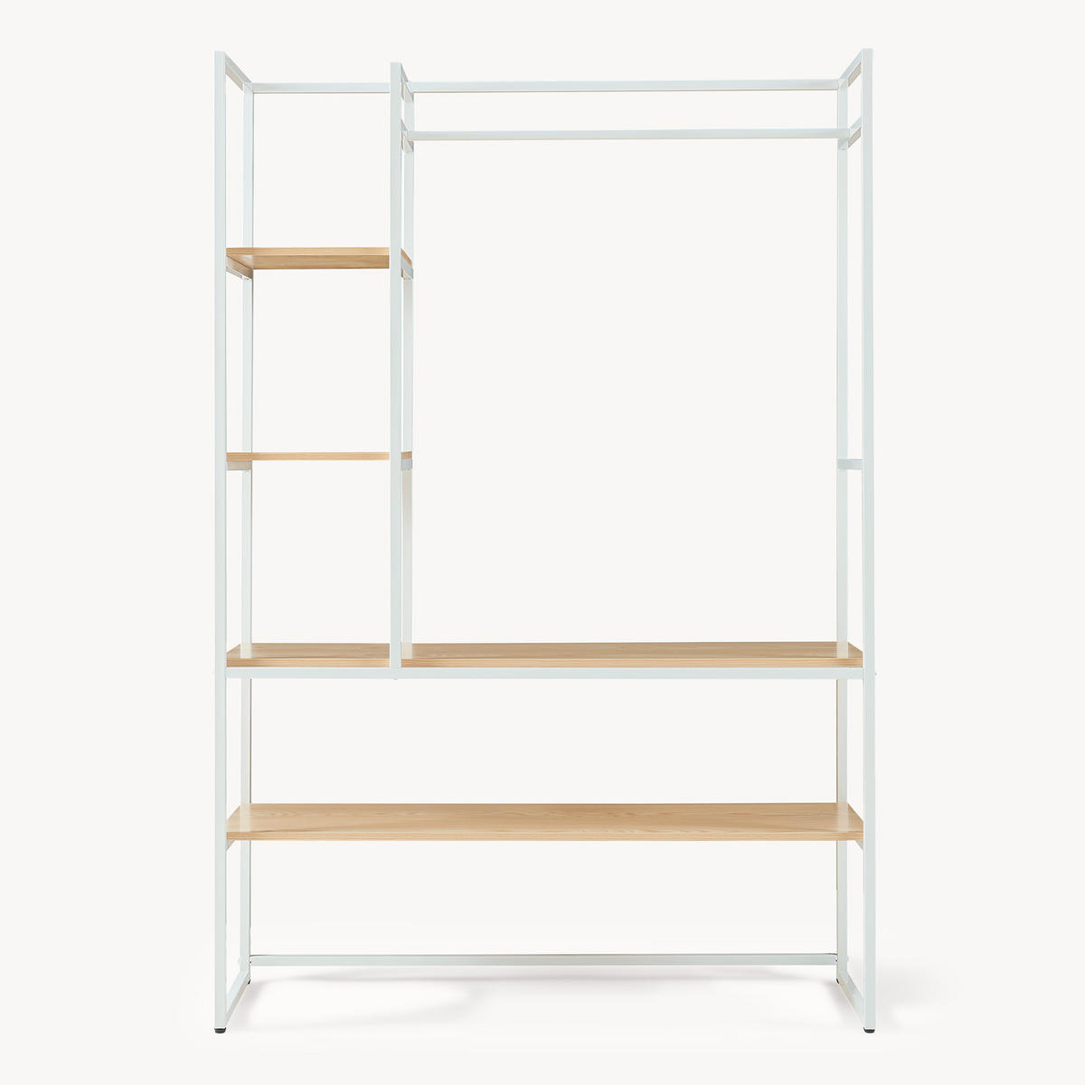 GARDEROBENSTÄNDER Horgau - Eichefarben/Weiß, Holzwerkstoff/Metall (120/180/40cm) - [en.casa]