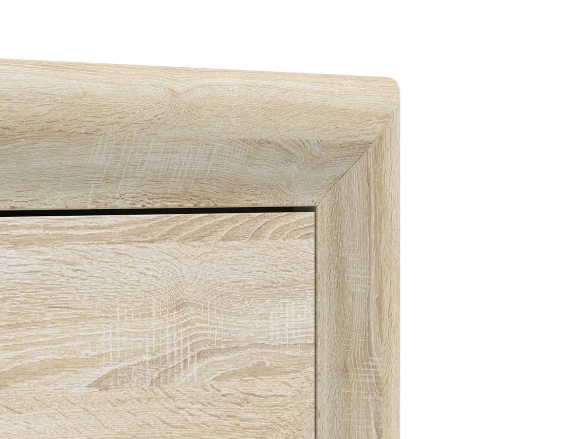 WOHNWAND Castel Sonoma Eiche / Sonoma Eiche Trüffel 4-teilig - Braun/Sonoma Eiche, Holz/Holzwerkstoff (278/201/43cm) - Feldmann-Wohnen