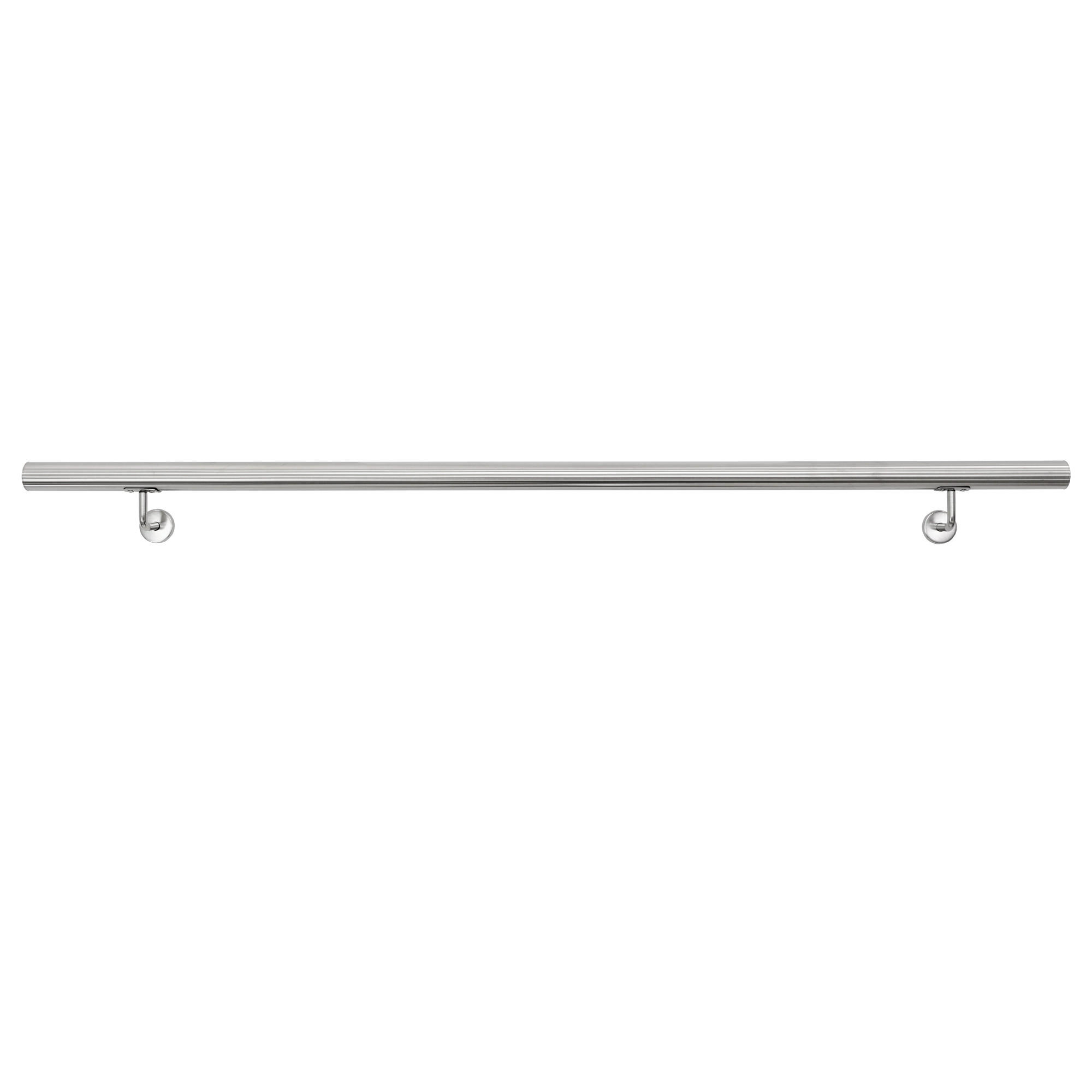 ECD-Germany ZÁBRADLÍ z nerezové oceli V2A 160 cm, kulaté Ø 42 mm, nerezové, broušené