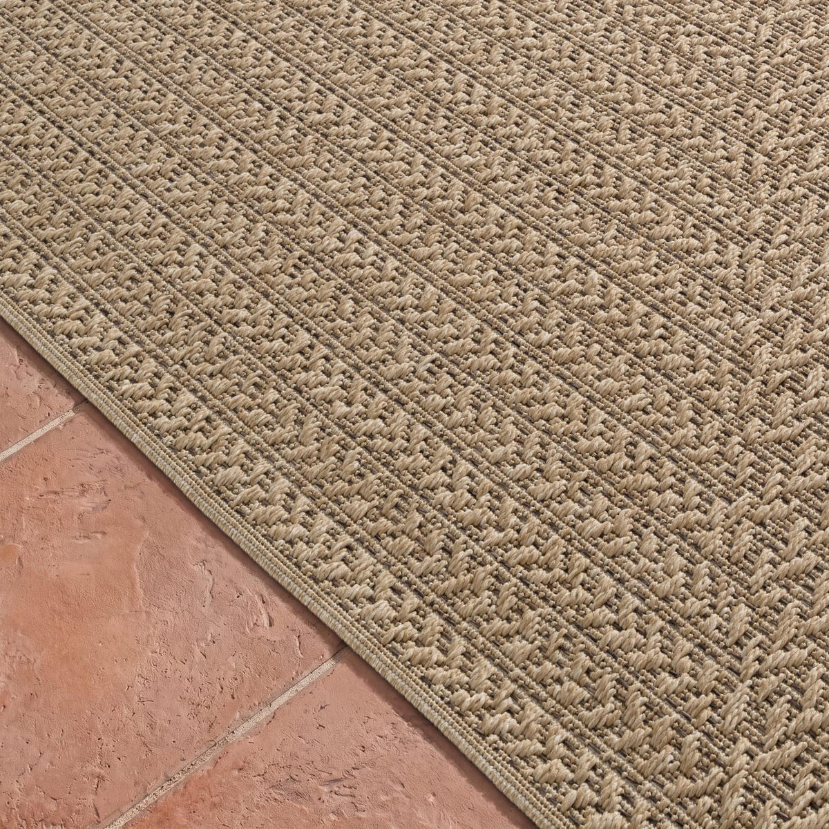 OUTDOORTEPPICH 80/250 cm Waregem 627 - Beige, Kunststoff (80/250cm) - Paco Home