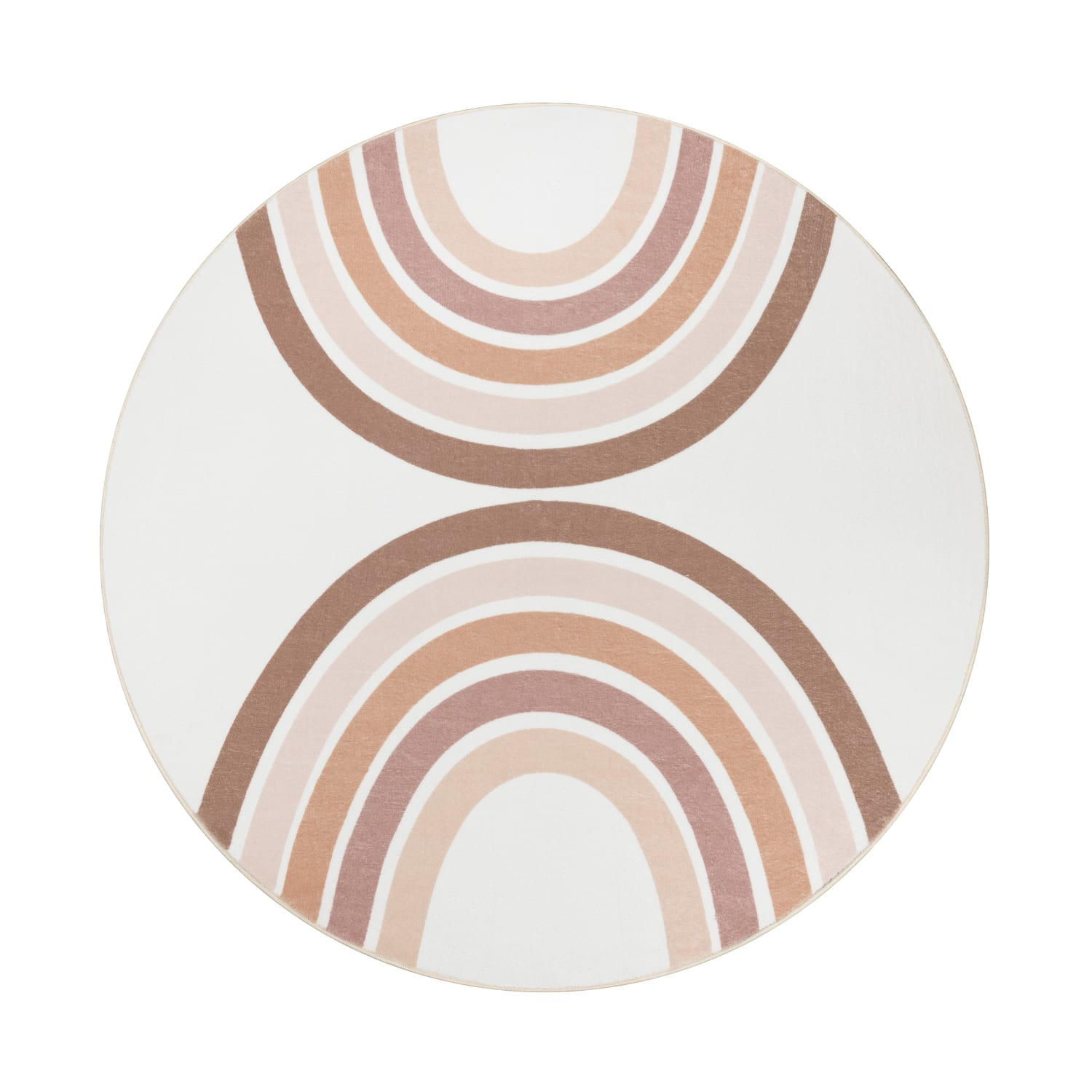 KINDERTEPPICH waschmaschinenwaschbar Regenbogen Kinderzimmer schmutzabweisend Pink Rund 120D - Rosa, Textil (120/120cm) - KADIMA DESIGN