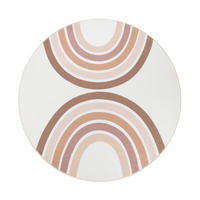 KINDERTEPPICH waschmaschinenwaschbar Regenbogen Kinderzimmer schmutzabweisend Pink Rund 120D - Rosa, Textil (120/120cm) - KADIMA DESIGN