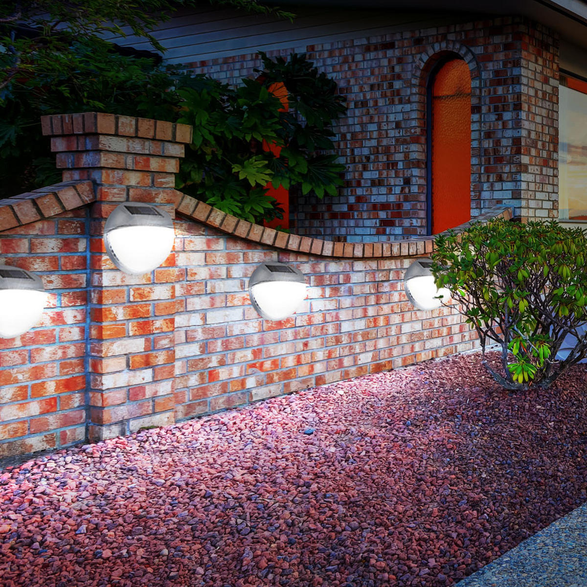 LED ZAUNLEUCHTE Kunststoff Grau - Grau, Kunststoff (4/4/4cm)