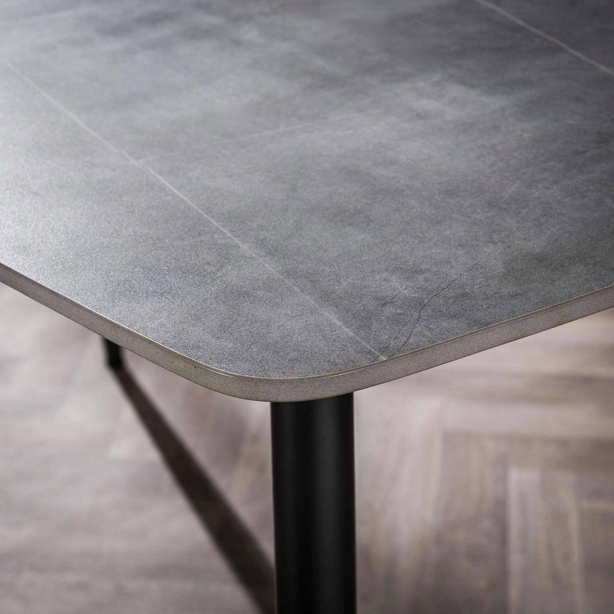ESSTISCH Cera Grau 80/140/77 cm - Grau, Keramik (80/140/77cm) - Hoyz Collection