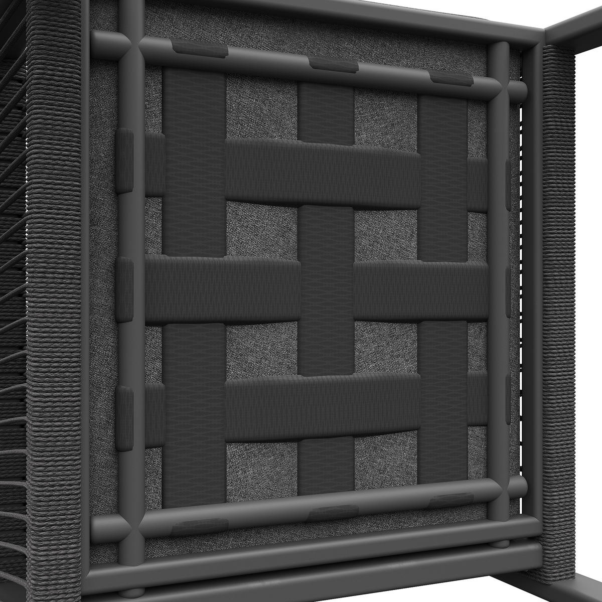 OUTDOOR-SOFASET 124x69x86cm grau aus Metall und mit Kissen - Grau, Holz/Metall - Modfu